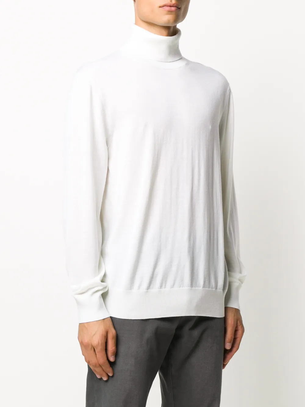 Zegna Fijngebreide coltrui Wit