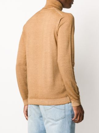 rib-trimmed merino wool jumper展示图