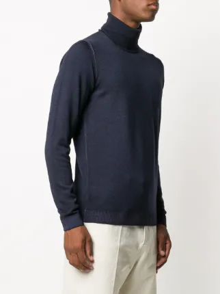 rib-trimmed merino wool jumper展示图