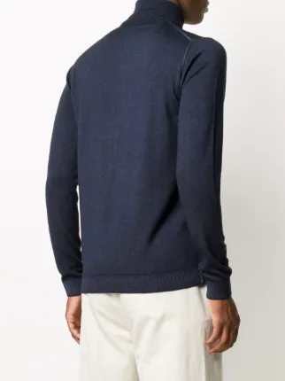 rib-trimmed merino wool jumper展示图