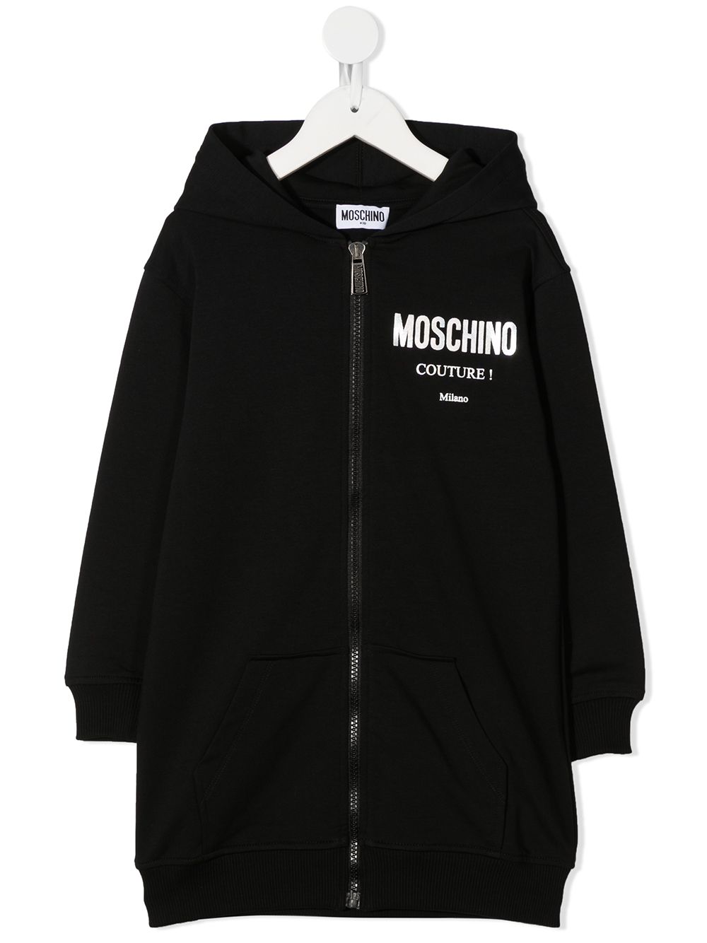 фото Moschino kids худи на молнии с логотипом