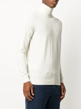 merino wool ribbed neck jumper展示图