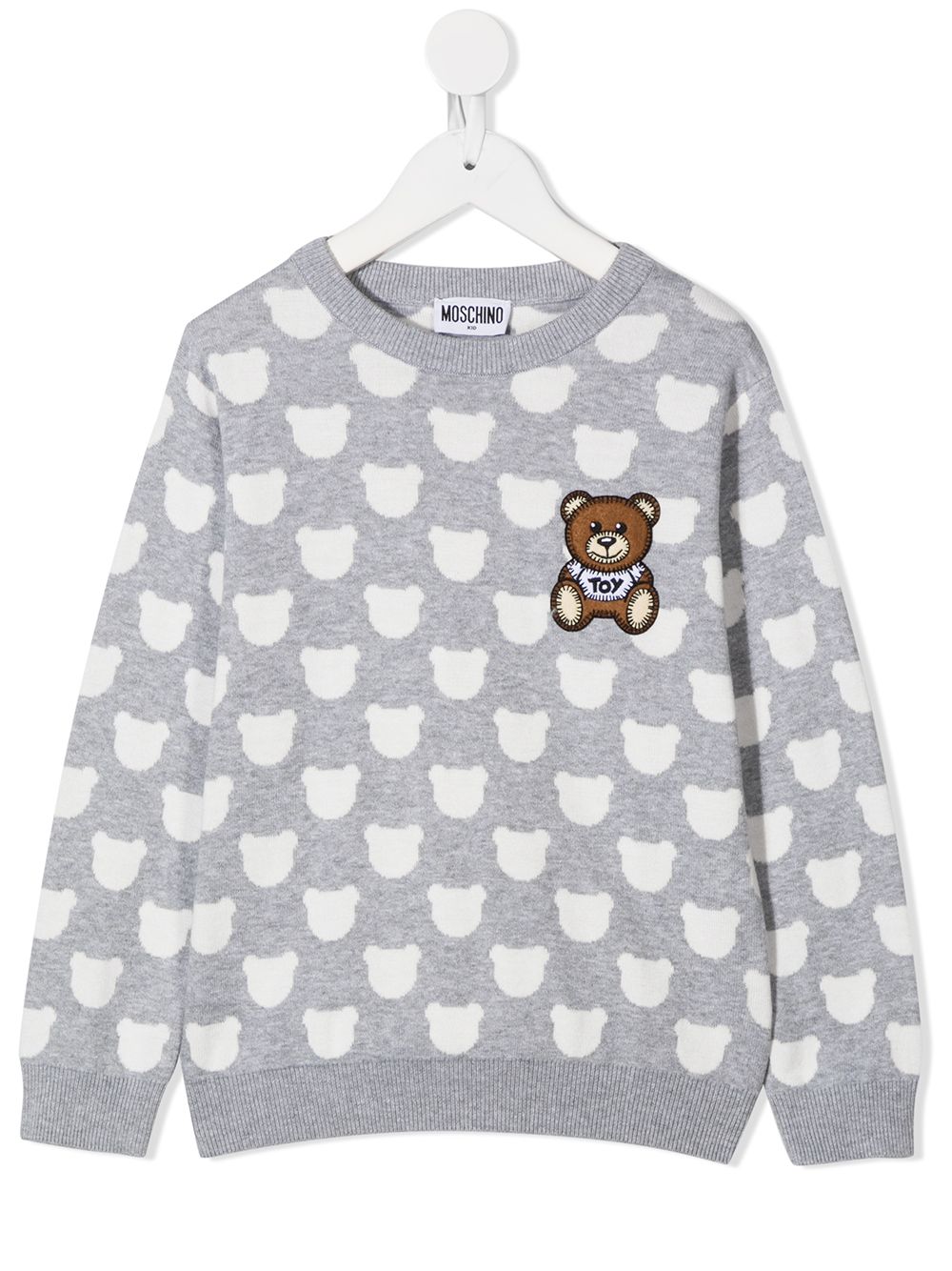 фото Moschino kids толстовка с принтом teddy bear