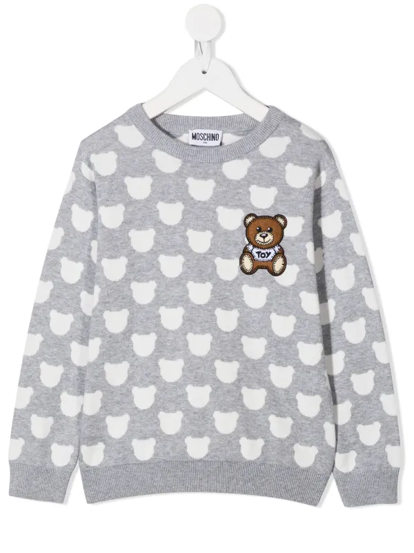 teddy bear print sweatshirt