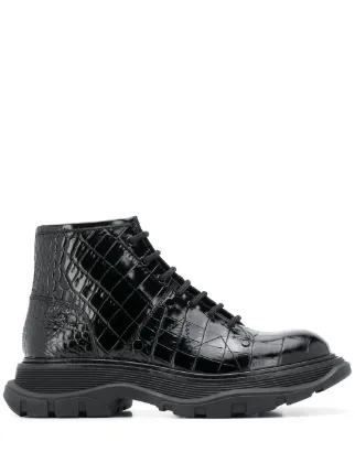 alexander mcqueen croc boots