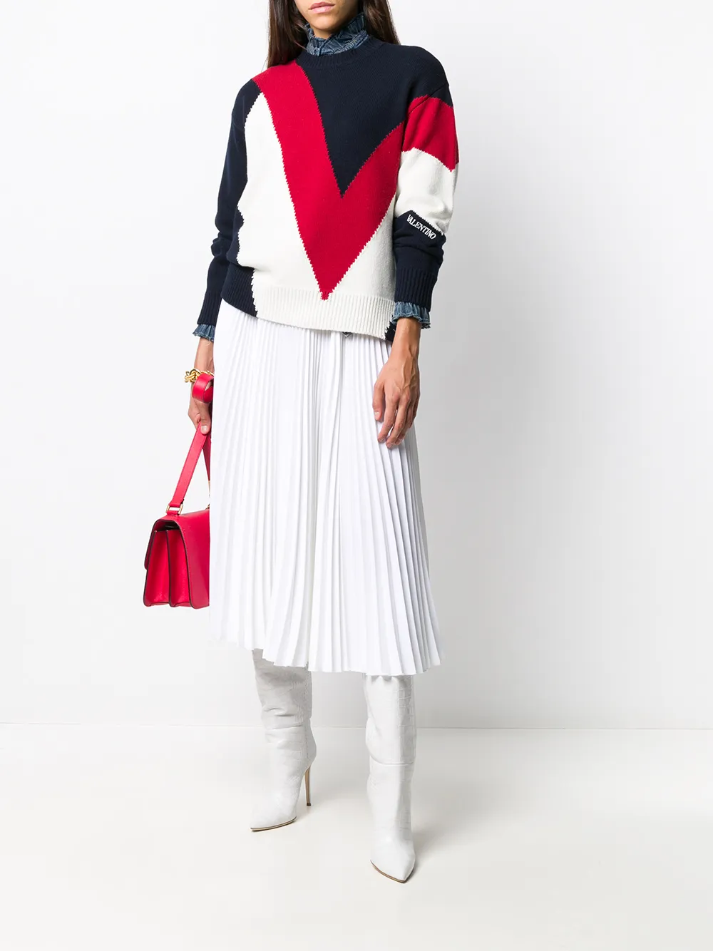 Valentino Garavani Trui met logo Blauw
