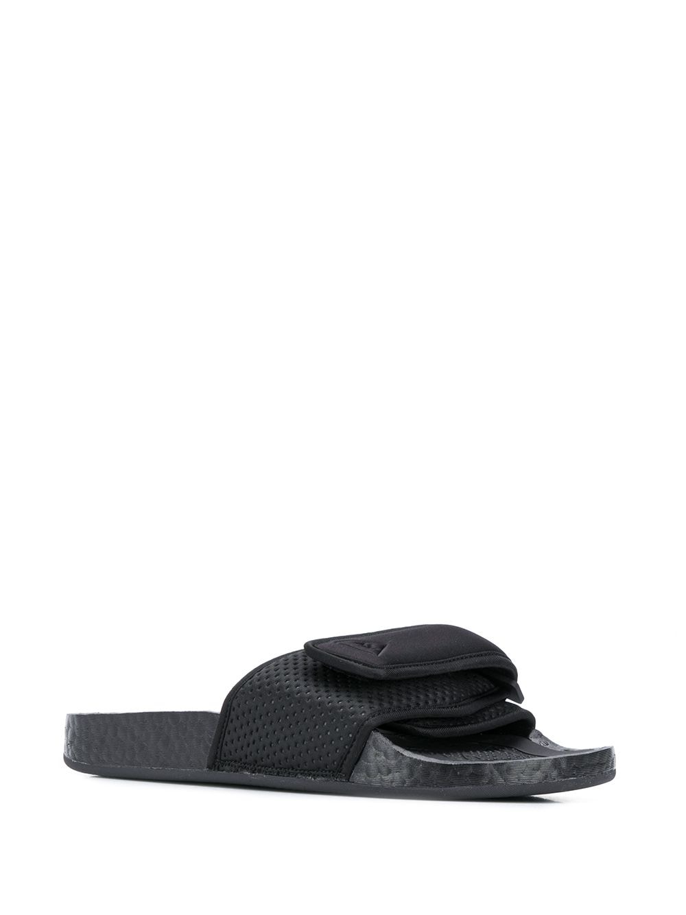 Shop Adidas Originals By Pharrell Williams X Pharrell Williams Boost Sole Pool Slides In Black