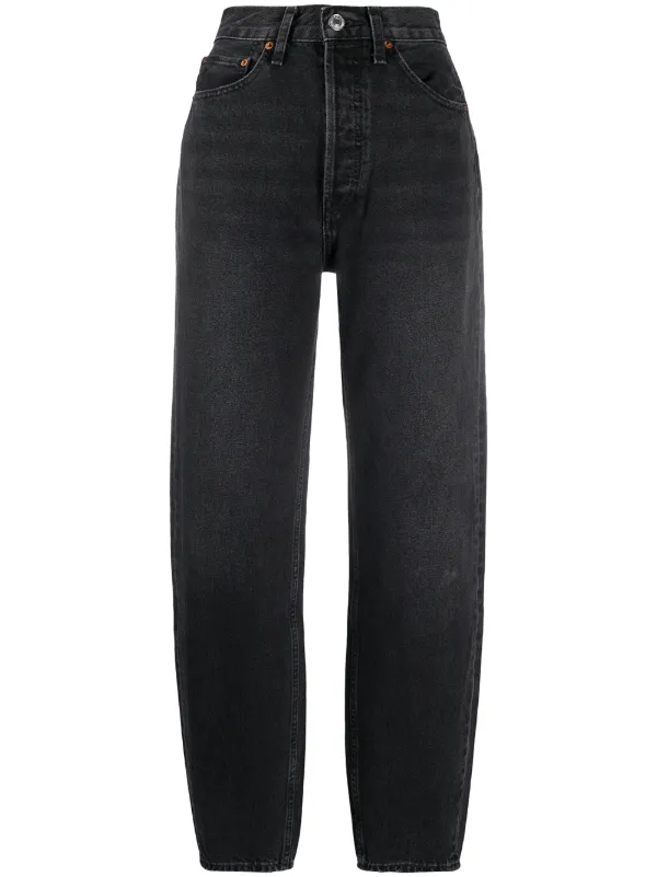 high waisted slim fit trousers