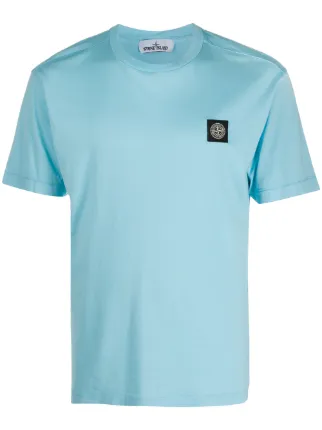 turquoise stone island t shirt