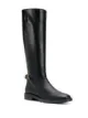 Image 2 of Tod's logo plaque knee-high boots