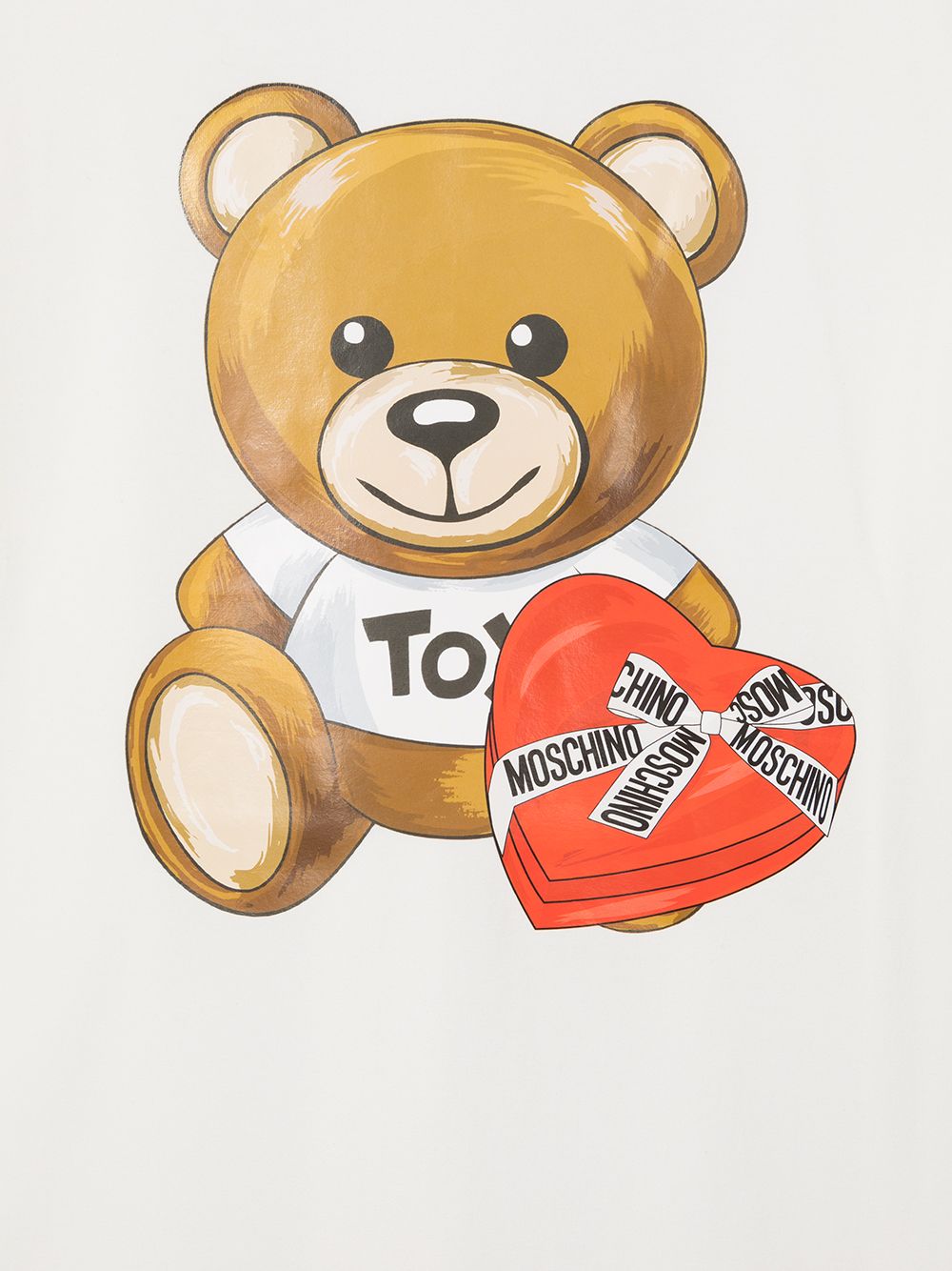 фото Moschino kids футболка teddy с круглым вырезом