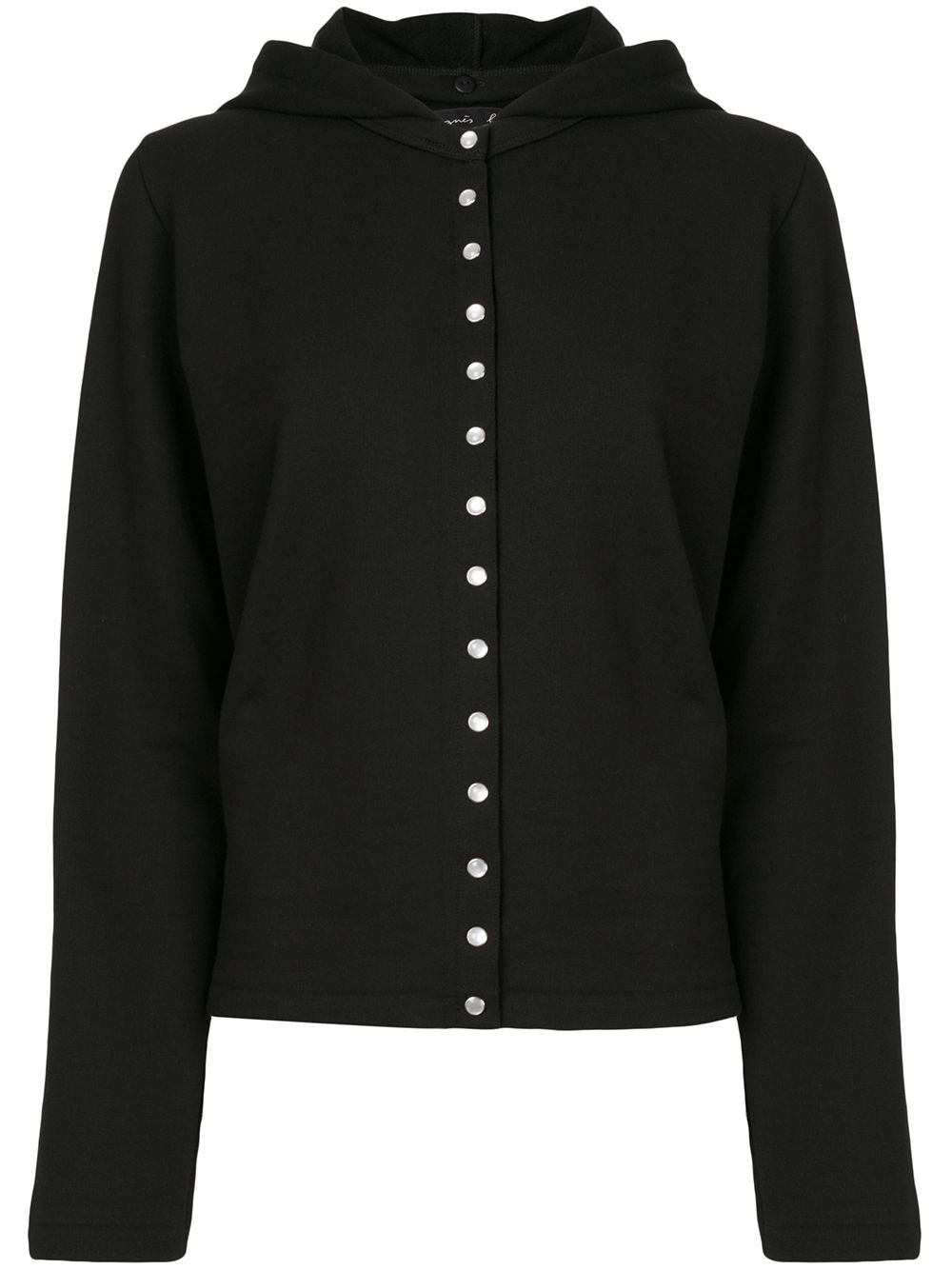 

agnès b. Swansdown removable hoodie cardigan - Black