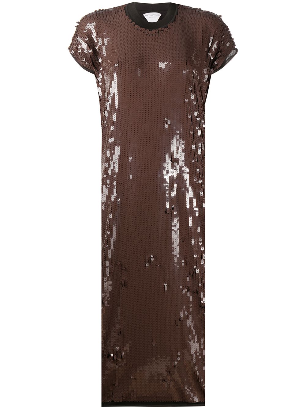фото Bottega veneta платье миди с пайетками
