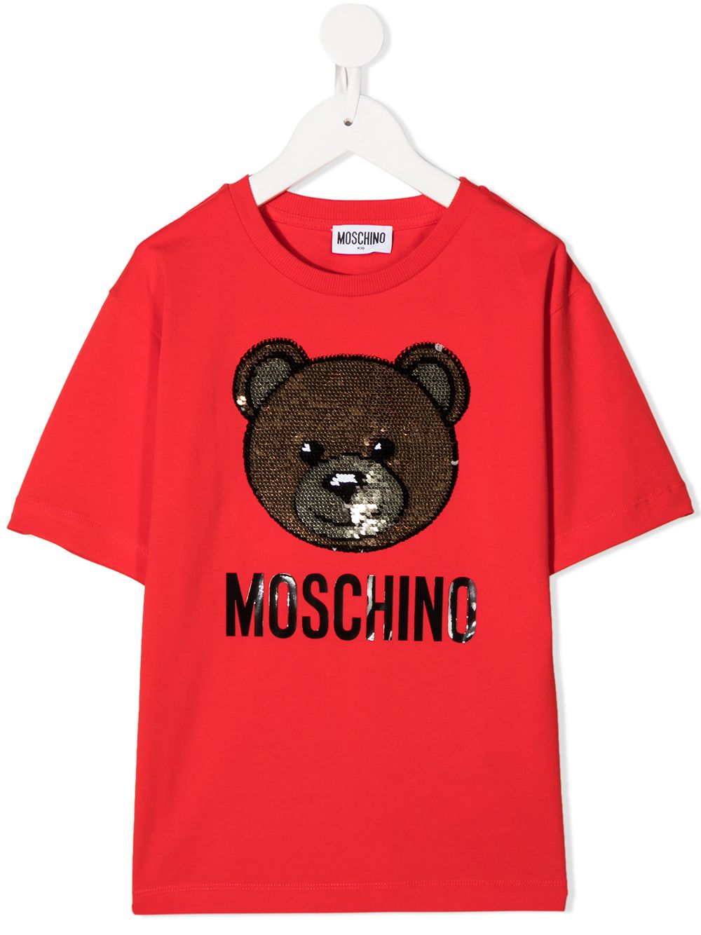 фото Moschino kids футболка с логотипом teddy