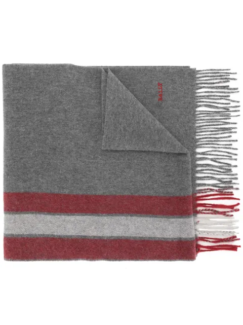 Bally striped wool-cashmere scarf