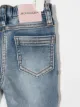 Monnalisa rose-embroidered jeans