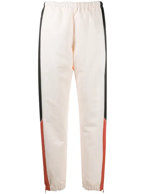 Marine Serre contrast panel cuffed trousers