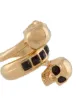 Alexander McQueen double skull ring