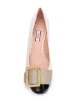 Bally buckle pumps with block heel
