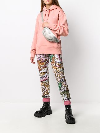 chain-print slim track pants展示图