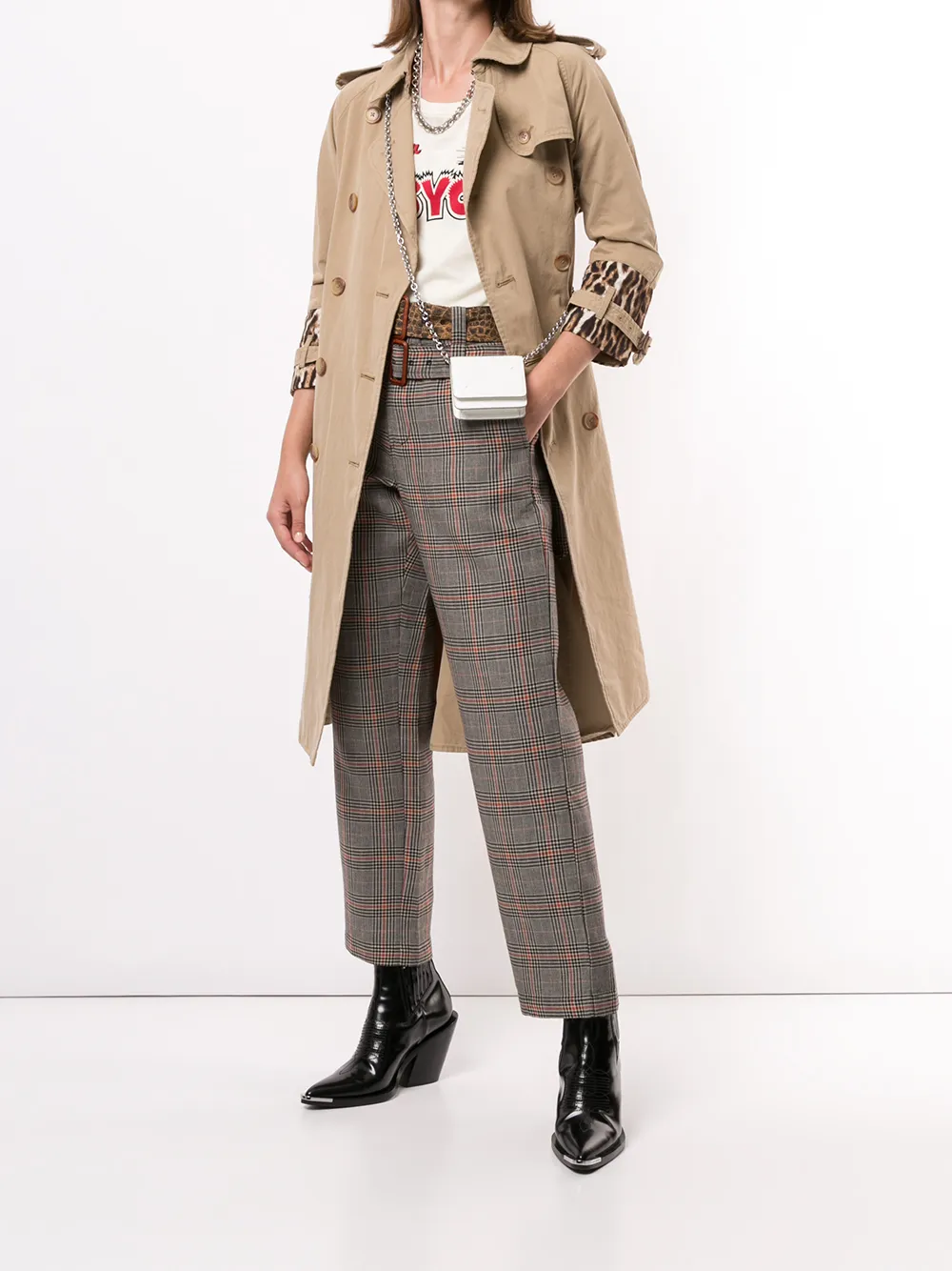 R13 Broek met ceintuur - Veelkleurig