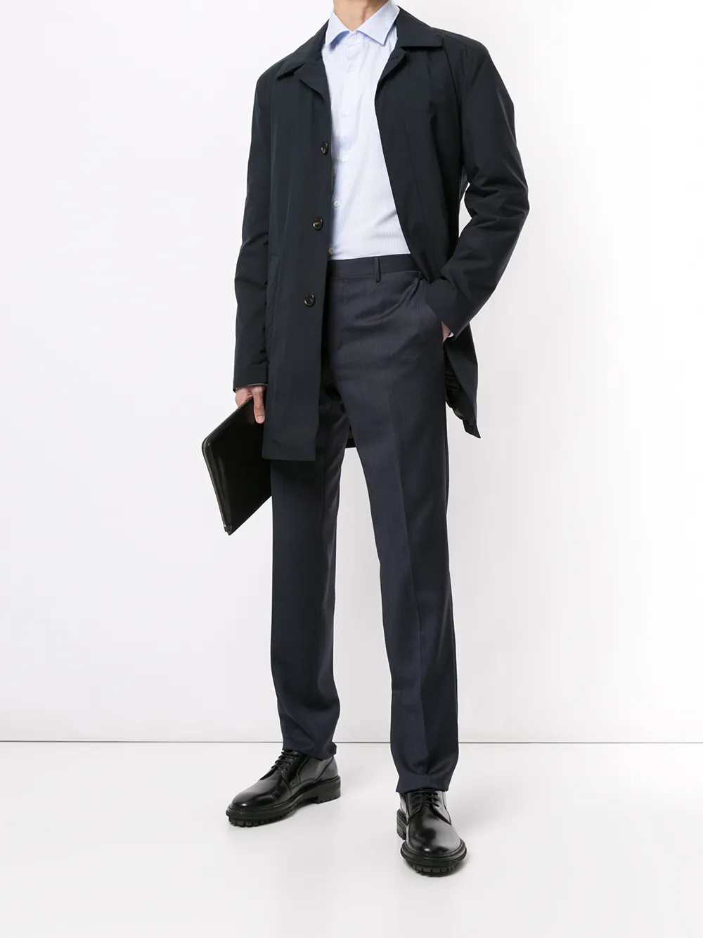 Corneliani Popeline overhemd - Blauw