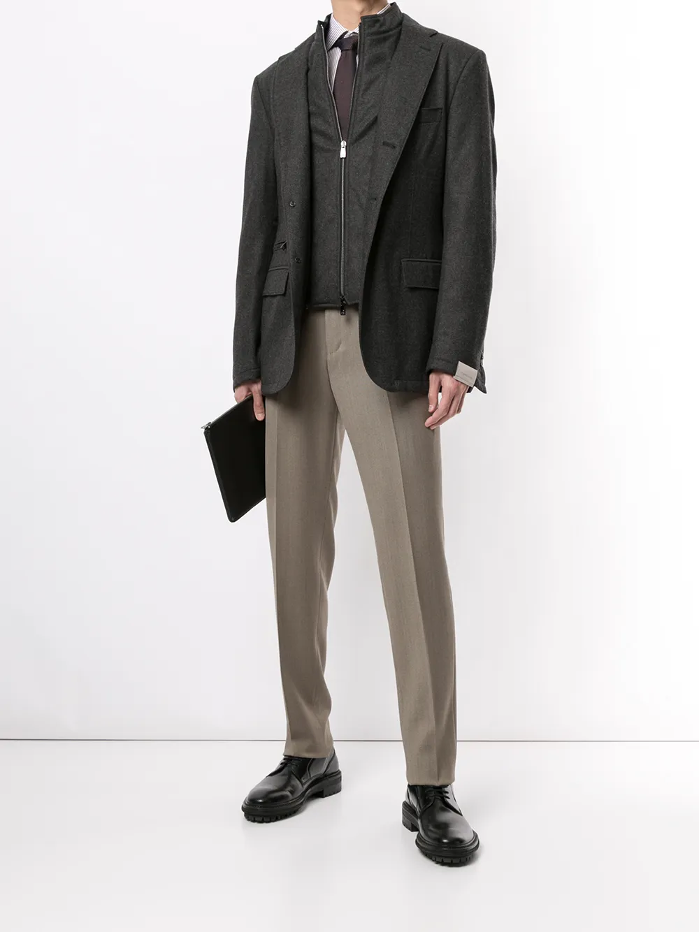Corneliani Getailleerde blazer - Grijs