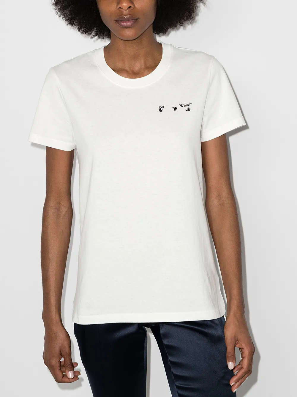 фото Off-white футболка с логотипом arrows liquid melt