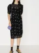 Image 2 of Shrimps Theodore floral-embroidered organza midi dress