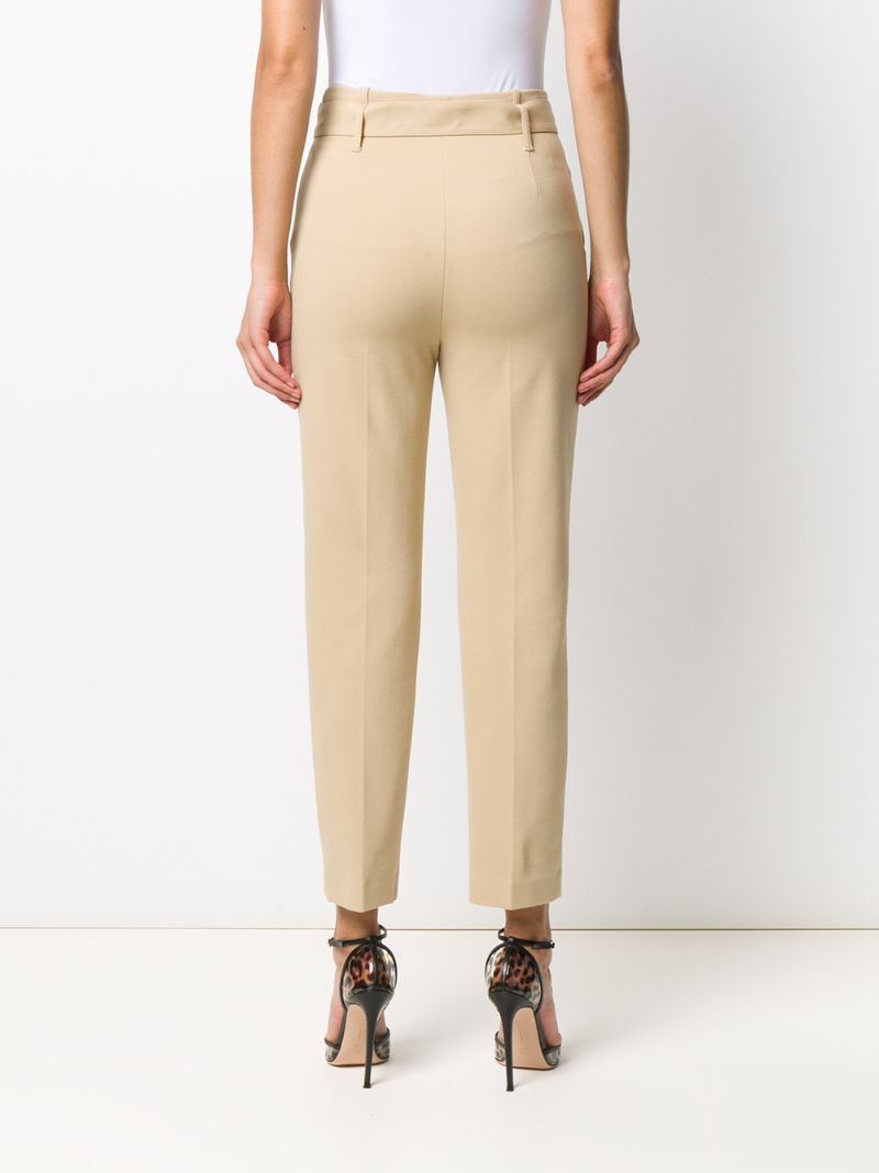 PINKO BELTED HIGH-WAISTED TROUSERS