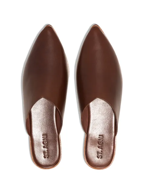 ST AGNI ZURI LEATHER SANDALS