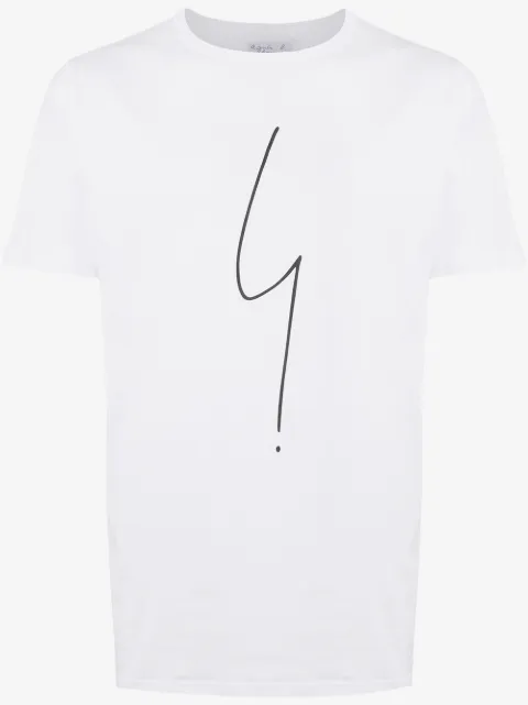 agnès b. t shirt à imprimé graphique