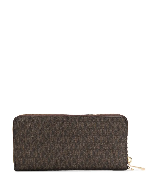 michael kors logo continental wristlet