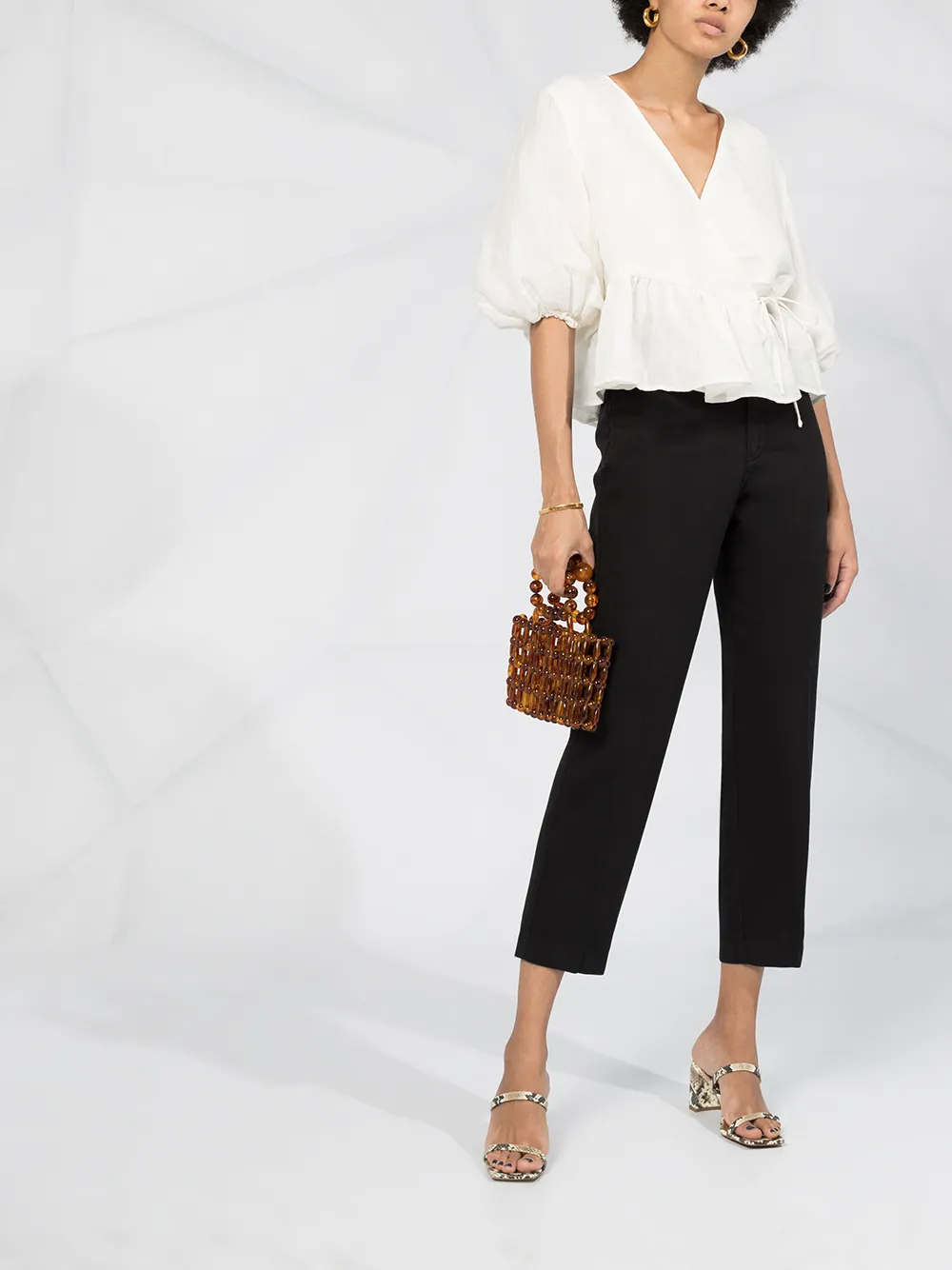 Image 2 of Forte Forte mid-rise cropped trousers