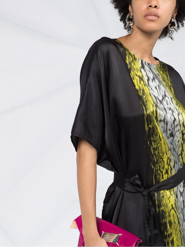 rick owens t shirt dress Rick Owens Acid Print T-shirt Midi Dress | Black