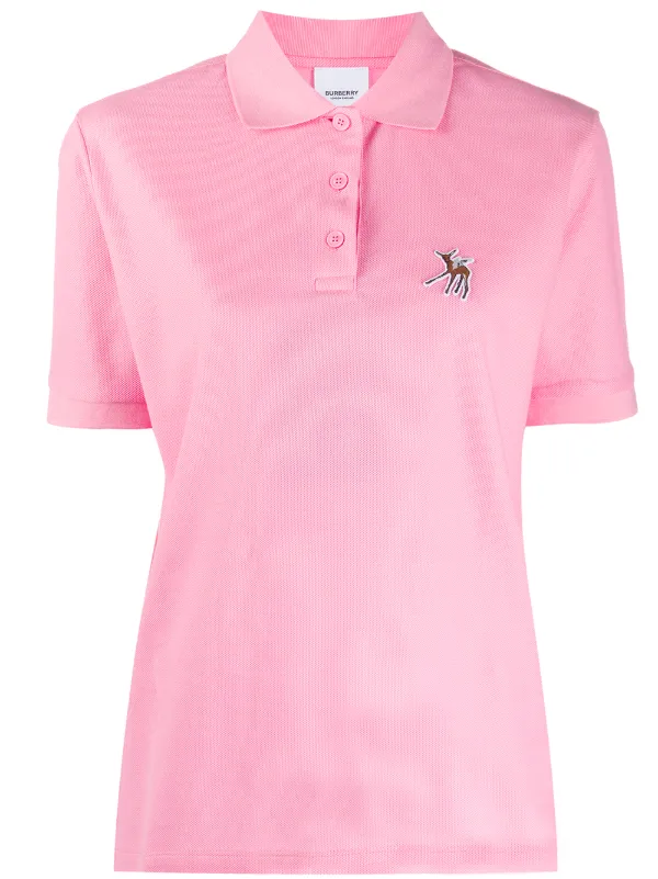 pink burberry polo shirt