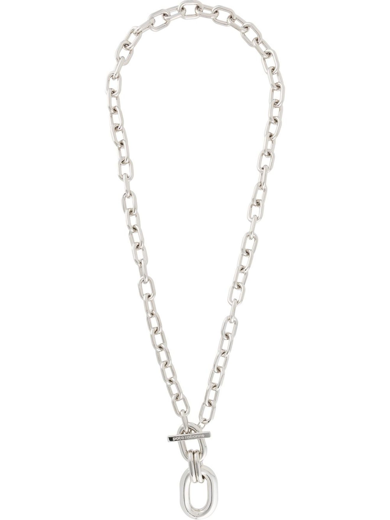 Paco Rabanne toggle chain pendant necklace silver | MODES