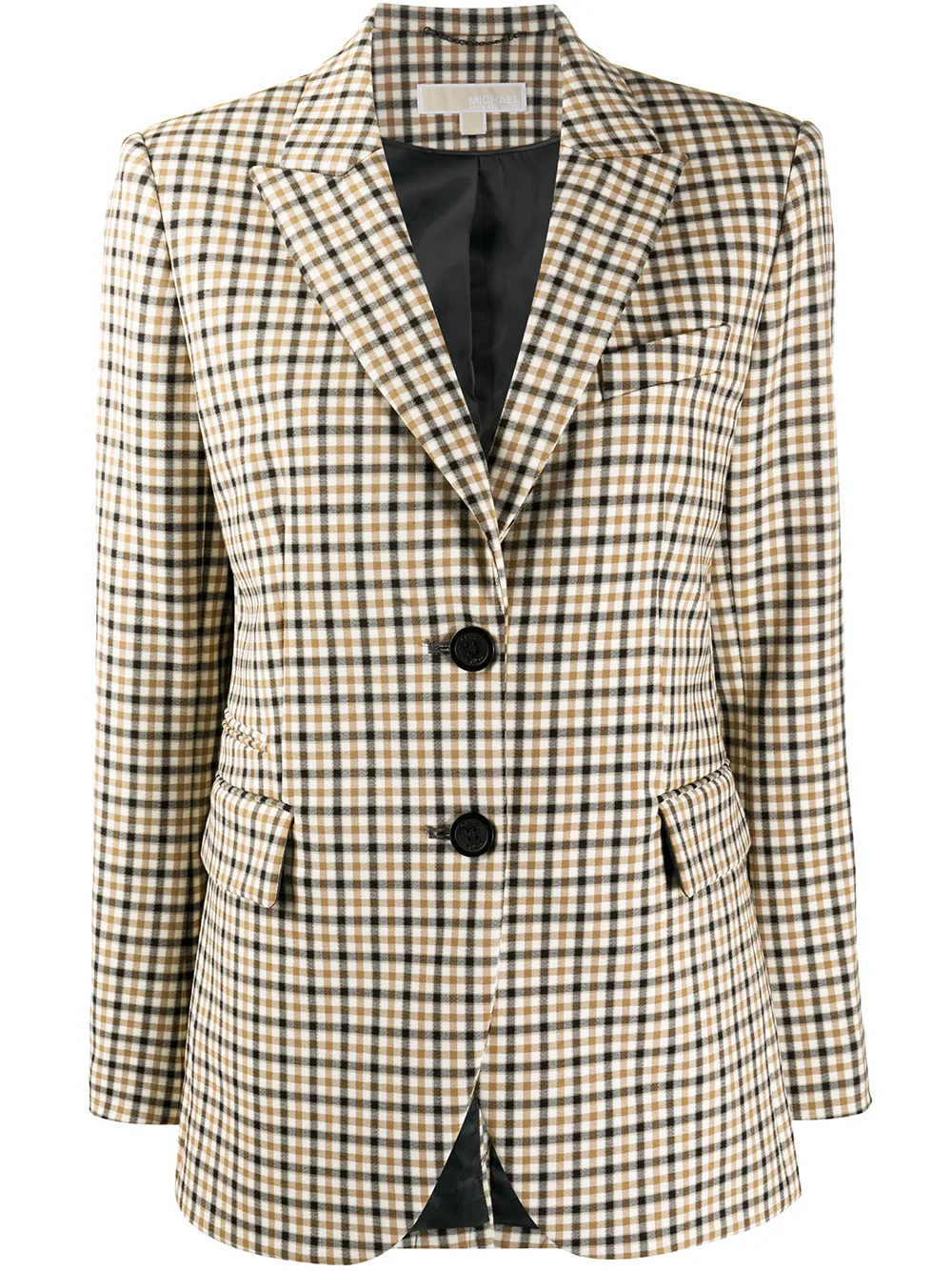 Michael Kors Geruite blazer Bruin