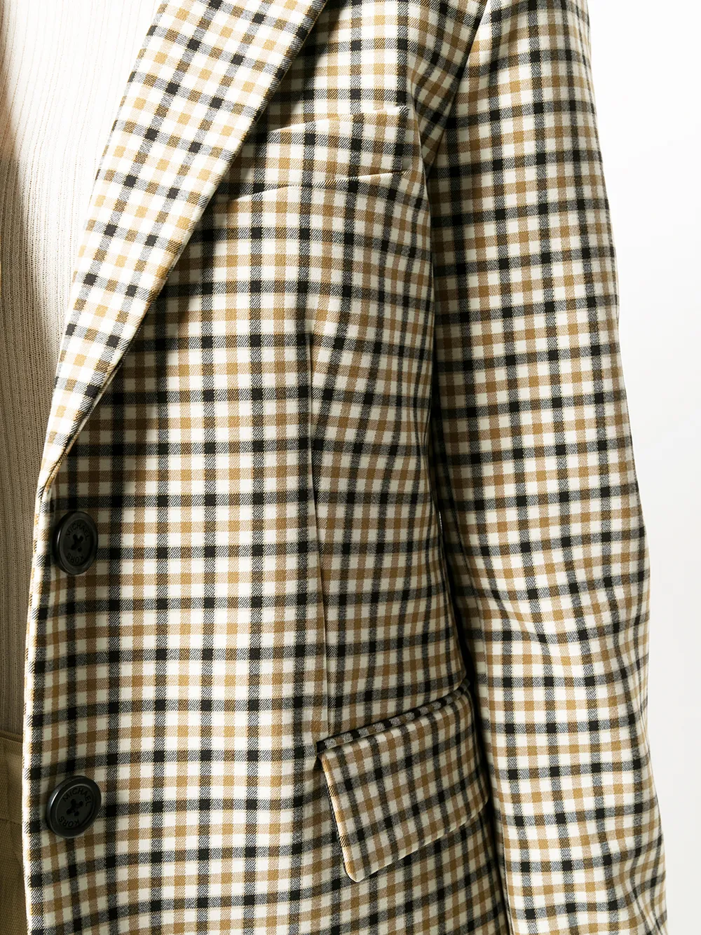 Michael Kors Geruite blazer Bruin