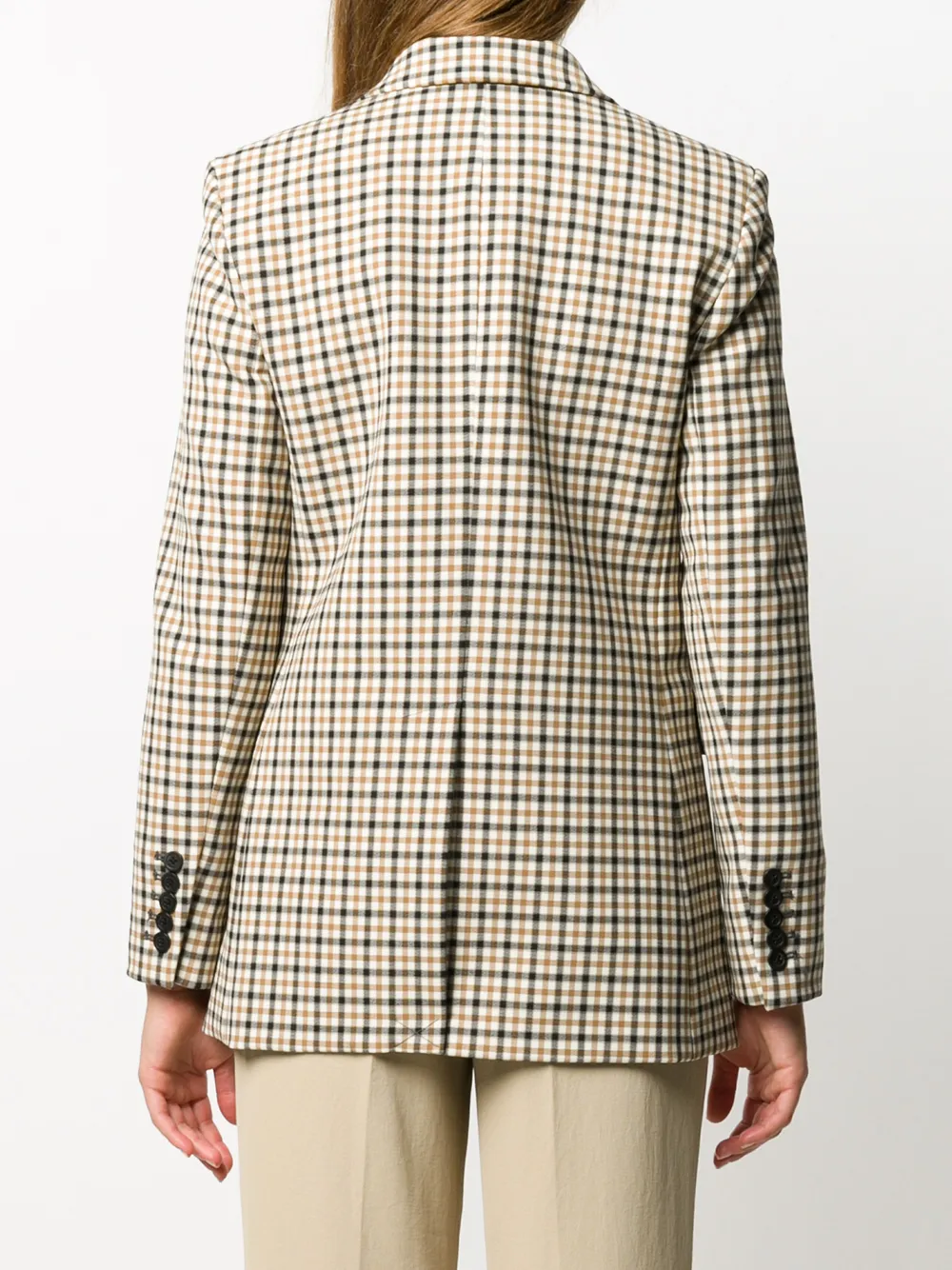 Michael Kors Geruite blazer Bruin