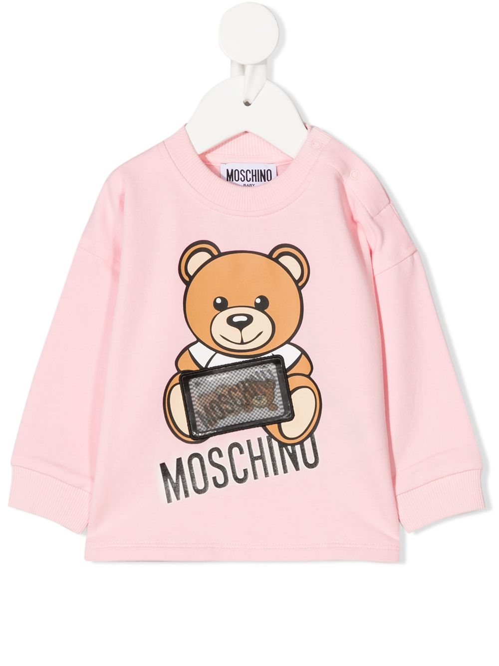 фото Moschino kids толстовка с нашивкой-логотипом