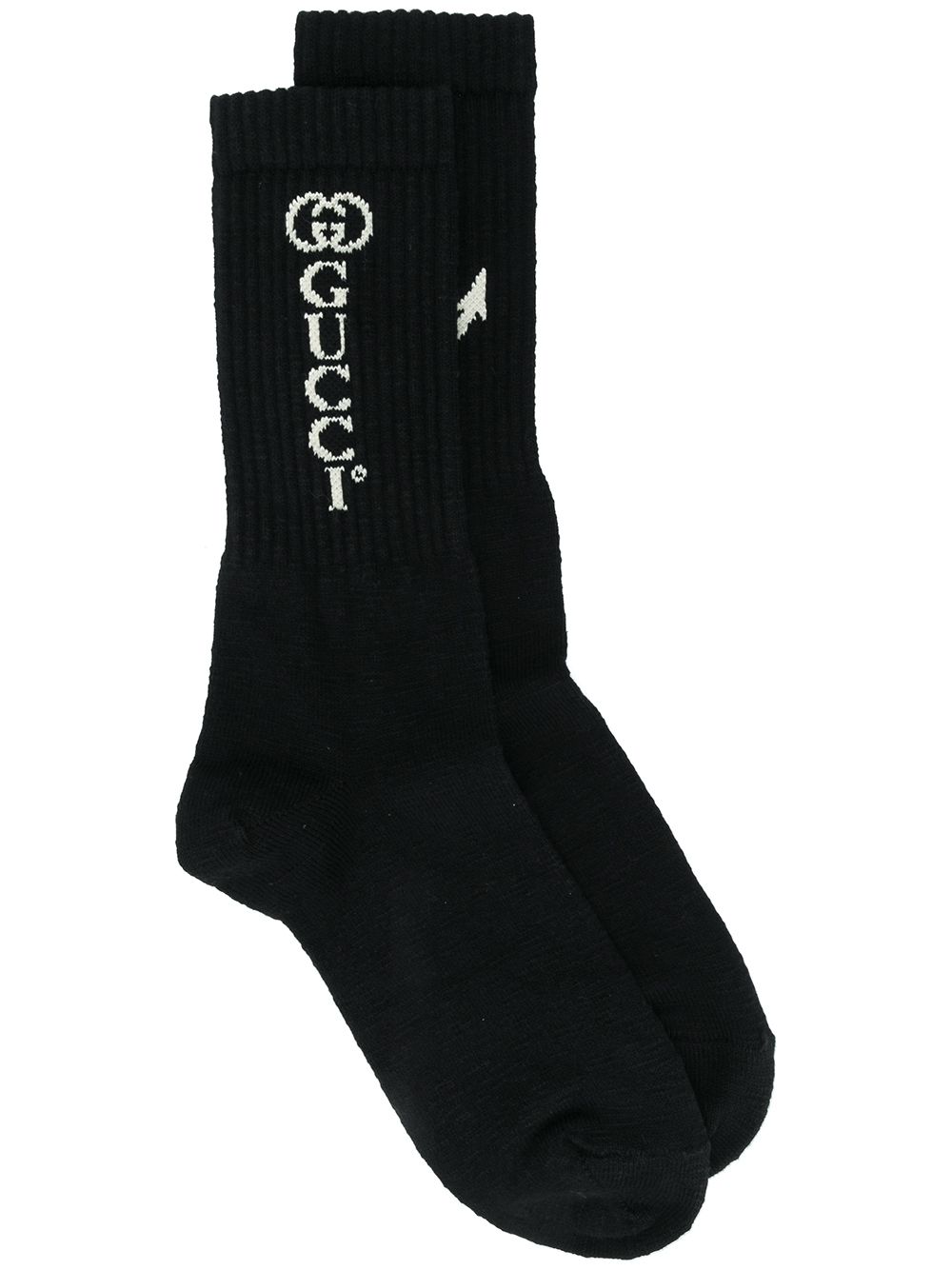 Gucci Anchor Print Socks In Black
