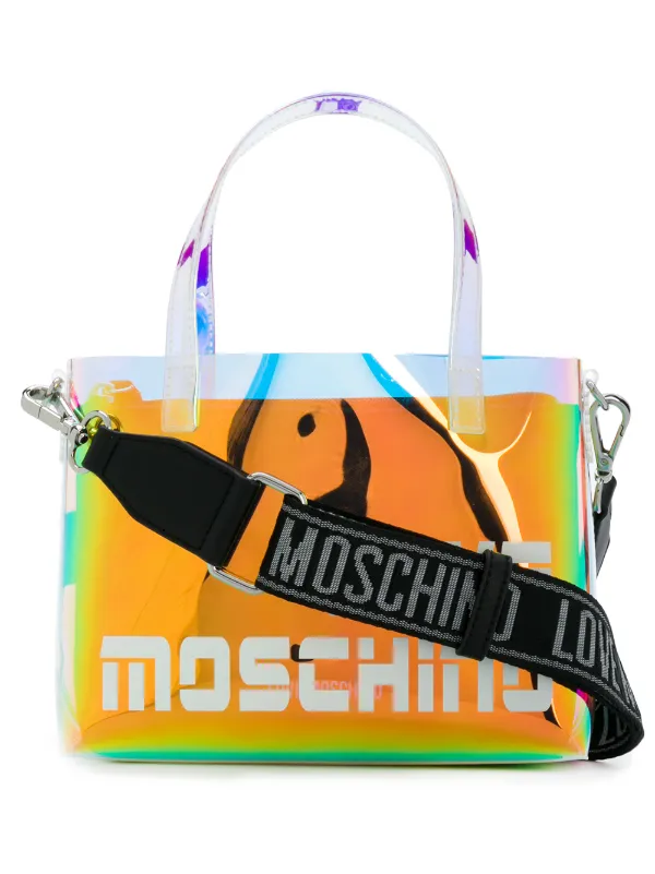 love moschino iridescent sock trainer