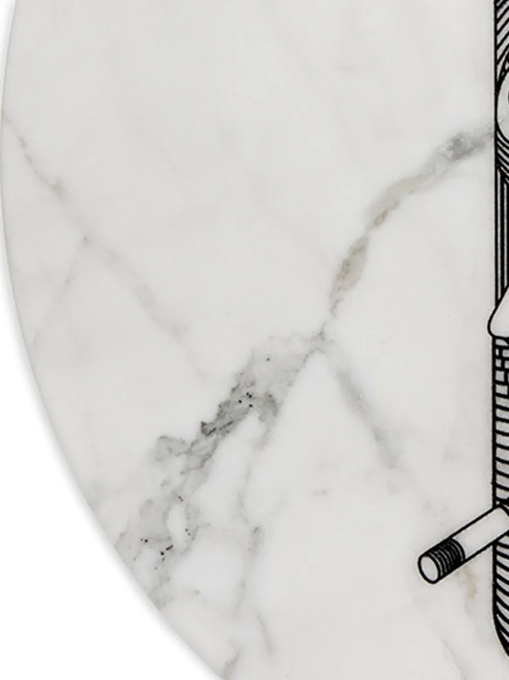  Editions Milano Marblelous Vi Marble Plate - White 