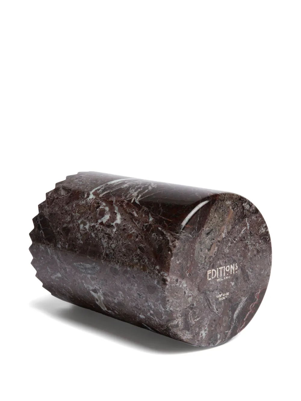  Editions Milano Triangoli Levanto Marmorvase 21cm   Rot 