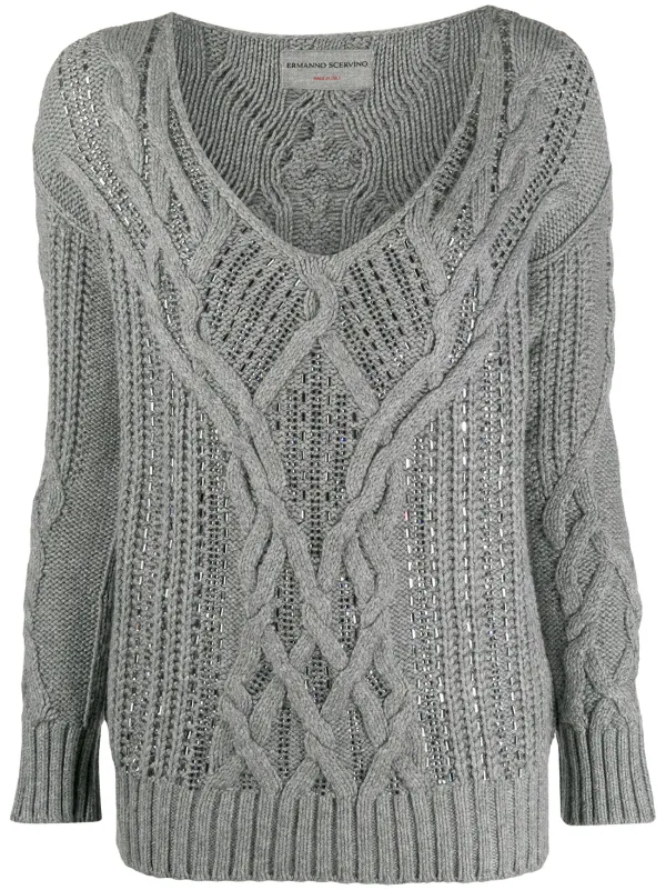 chunky knit grey jumper