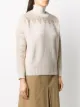 Peserico metallic embroidered crew-neck jumper