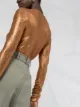 Forte Forte long-sleeved metallic sheen top
