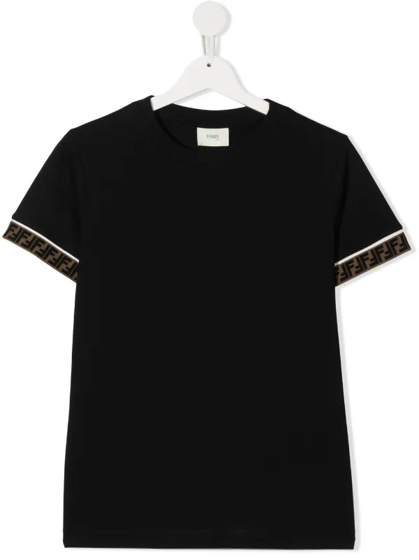 Fendi Kids TEEN FF Motif Detail T-shirt 