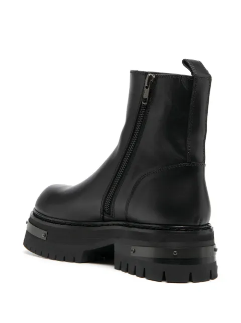 ANN DEMEULEMEESTER TUCSON NERO LEATHER BOOTS